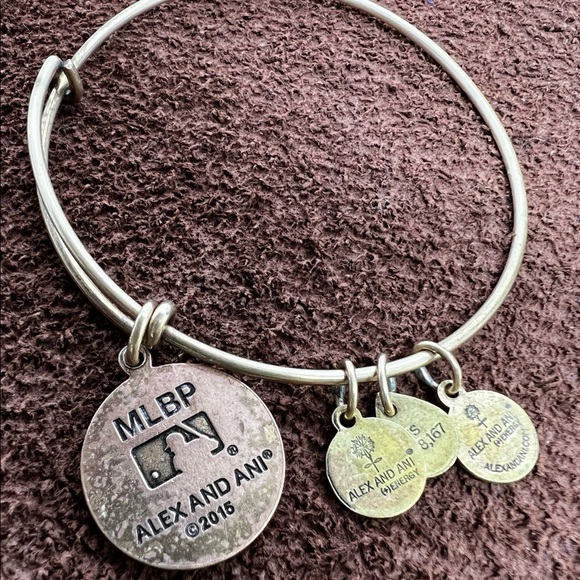 Alex and Ani MLB Pirates Brass Bangle Fashion Bracelet - Picture 3 of 3